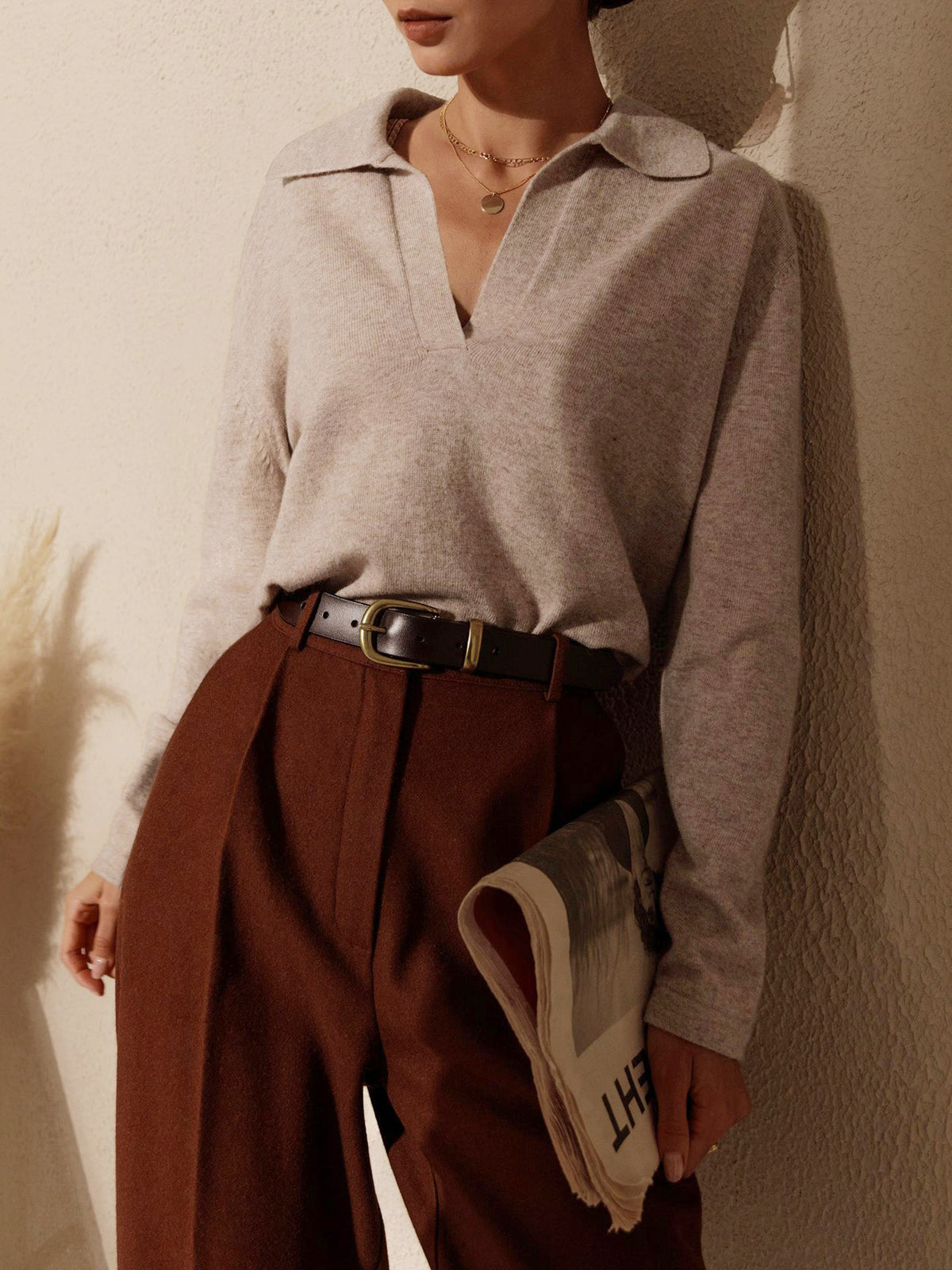 Pull À Encolure En V Pour Femme Avec Manches Longues | Idéal Pour Un Usage Quotidien