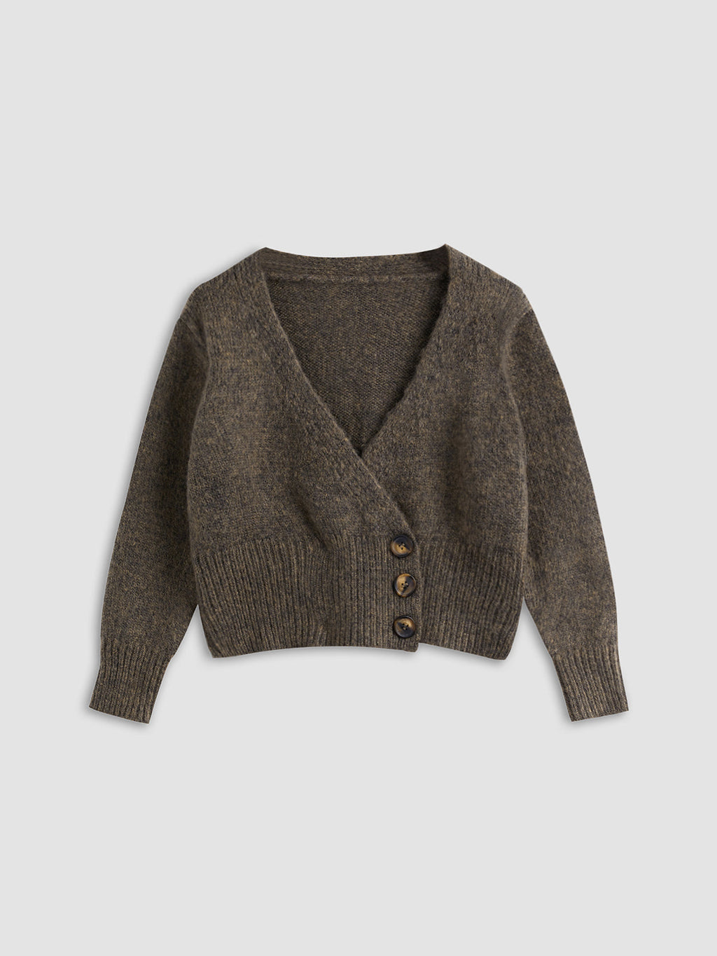 Cardigan Court Boutonné avec Encolure en V pour Femme | Idéal pour Superposition