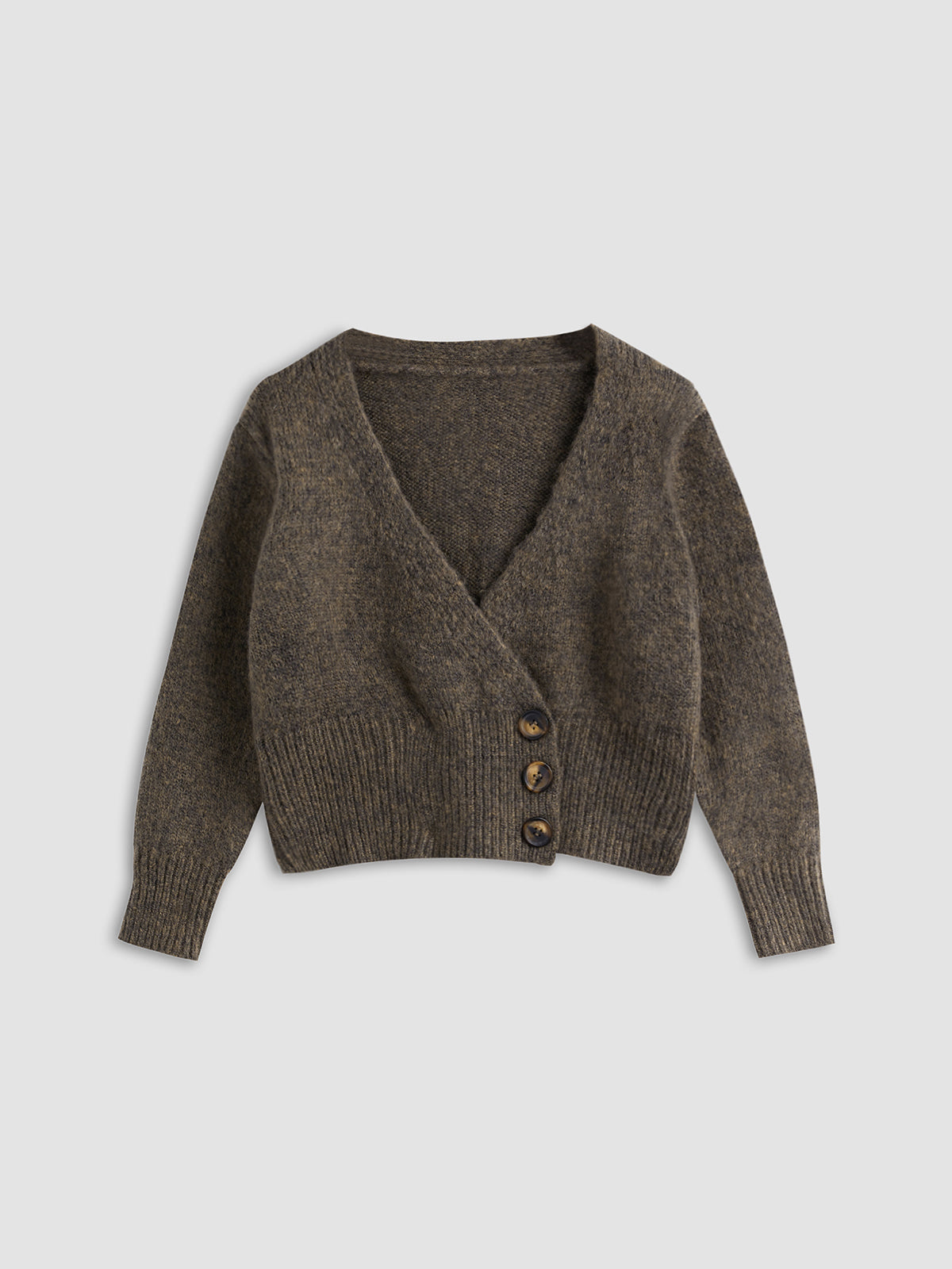 Cardigan Court Boutonné avec Encolure en V pour Femme | Idéal pour Superposition