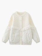 Veste Matelassée à Détails en Maille et Franges pour Femmes | Idéale pour la Mi-Saison et les Tenues Décontractées