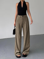Pantalon Long Pour Femme Avec Coupe Droite | Idéal Pour Usage Quotidien Et Travail