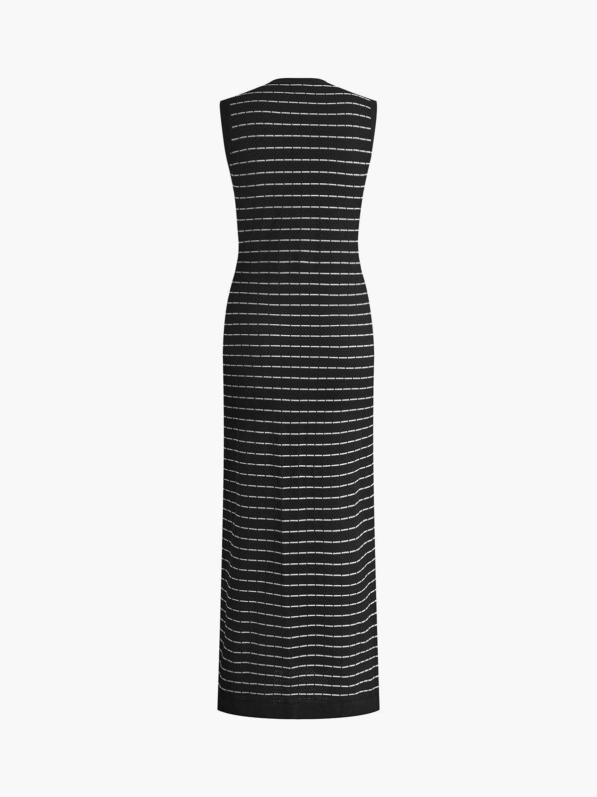 Robe Longue Sans Manches Avec Rayures Et Fermeture Boutonnée Pour Femmes | Idéal Pour Été Et Usage Quotidien