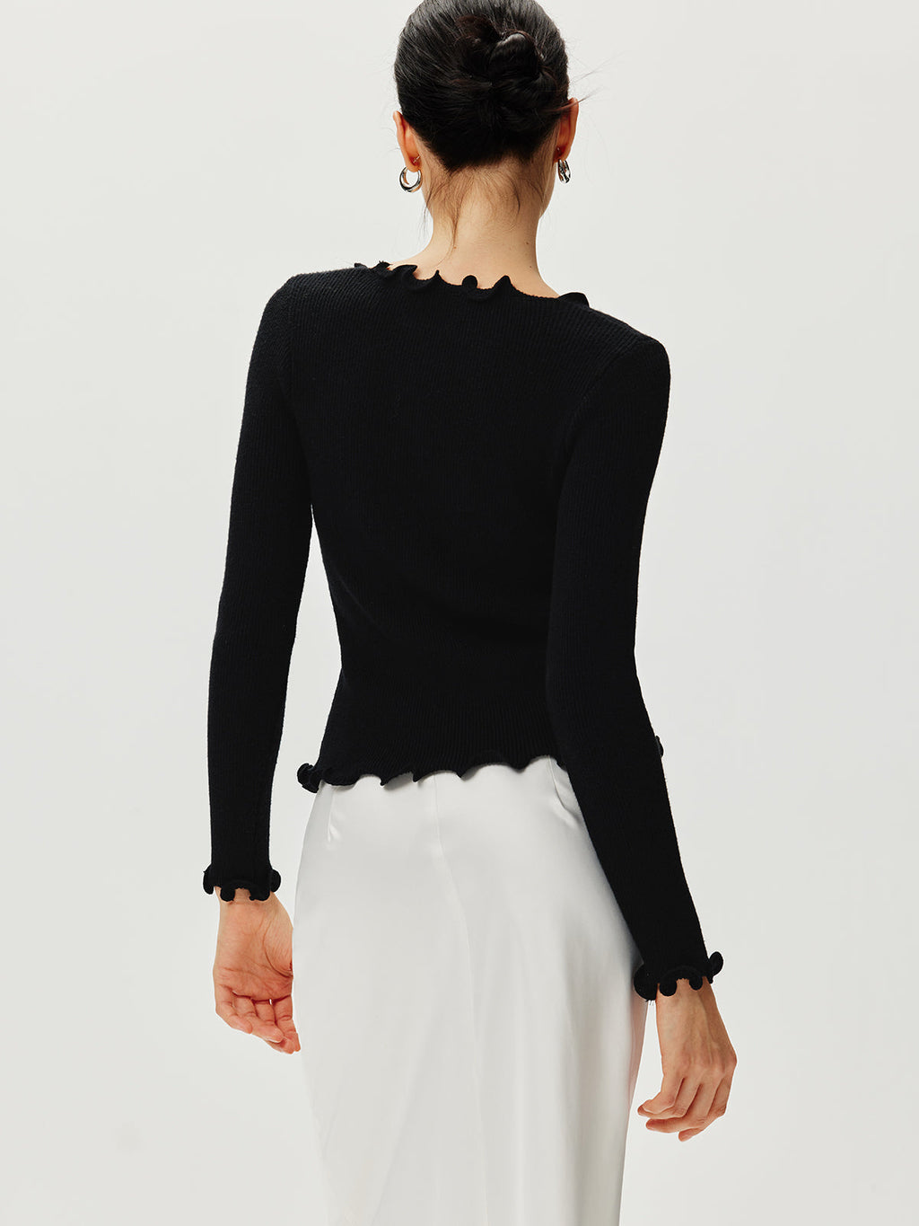 Cardigan Ajusté Asymétrique avec Fermeture à Nœuds pour Femme | Idéal pour Tenues Quotidiennes