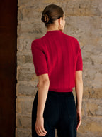 Pull À Manches Courtes Avec Col Montant Pour Femme | Idéal Pour Un Usage Quotidien