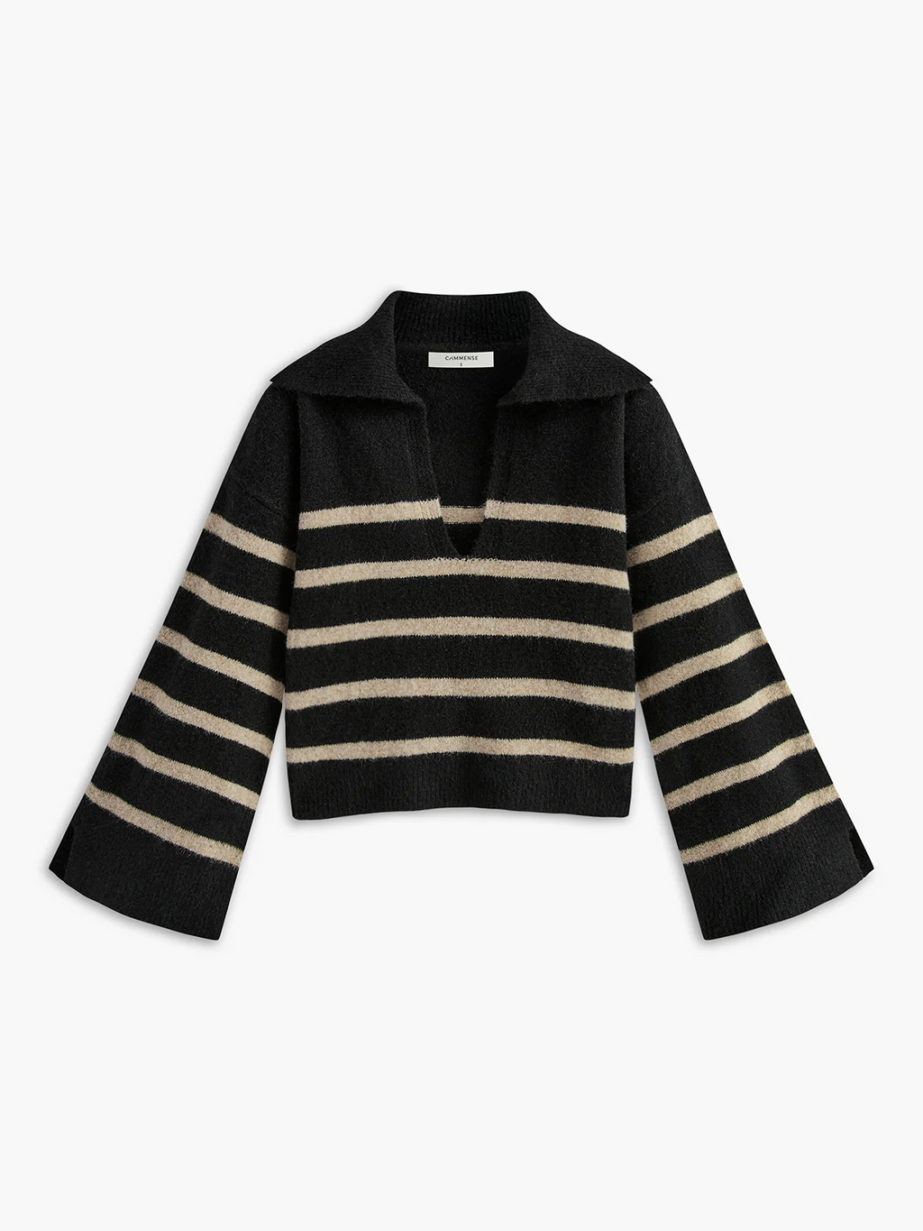 Pull à Capuche avec Rayures Noires pour Femme | Idéal pour la Mi-Saison et l’Hiver