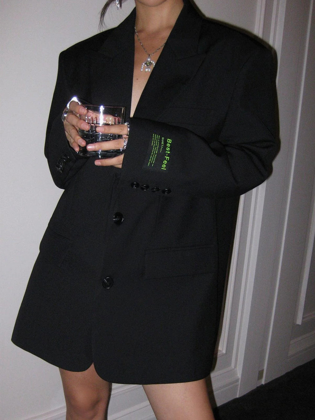 Blazer à coupe oversize avec revers classiques pour femmes | Idéal pour le bureau ou les sorties