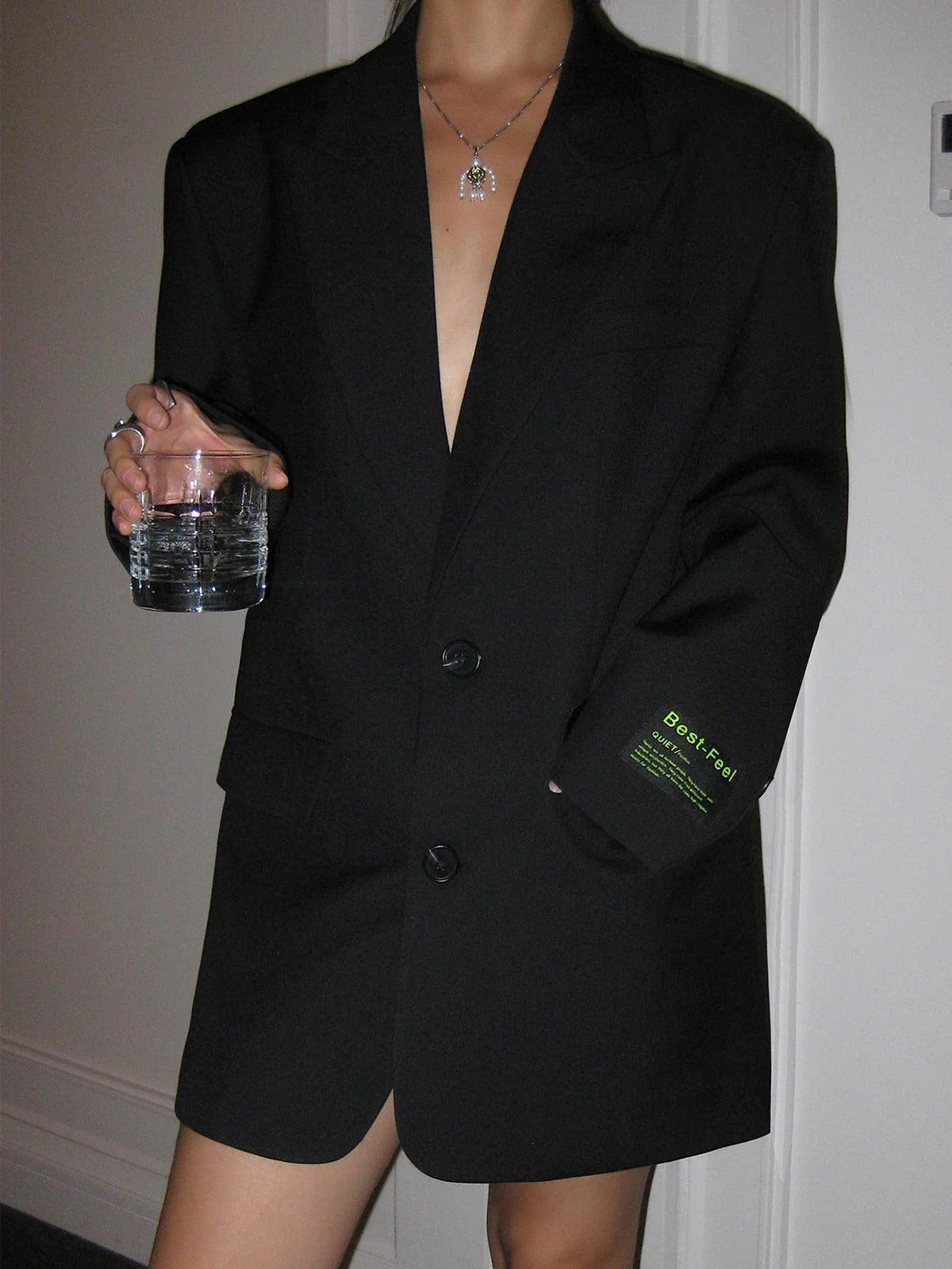 Blazer à coupe oversize avec revers classiques pour femmes | Idéal pour le bureau ou les sorties