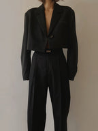 Blazer À Manches Longues Avec Coupe Régulière Pour Femme | Idéal Pour Le Travail Et Le Quotidien