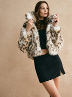 Veste À Motif Léopard pour Femme | Idéale pour L’Hiver Et Les Sorties