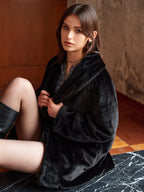 Veste Longue À Motif Uni pour Femme | Idéale pour L’Hiver