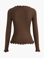 Cardigan Ajusté Asymétrique avec Fermeture à Nœuds pour Femme | Idéal pour Tenues Quotidiennes