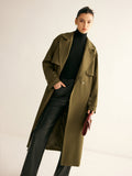 Trench Coat Long Avec Boutonnage Double Pour Femmes | Idéal Pour La Mi-Saison Et Les Tenues Quotidiennes