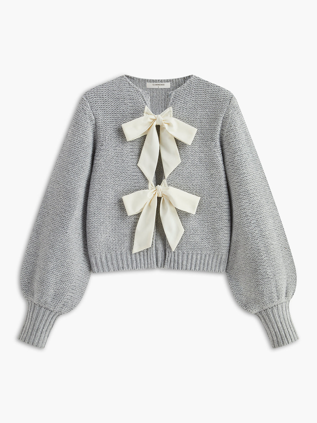 Cardigan Gris À Manches Bouffantes Pour Femmes | Idéal Pour Superposition