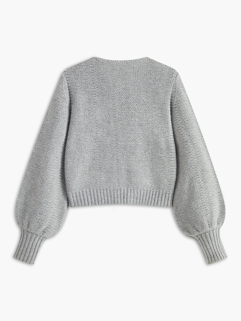 Cardigan Gris À Manches Bouffantes Pour Femmes | Idéal Pour Superposition