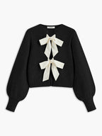 Cardigan Gris À Manches Bouffantes Pour Femmes | Idéal Pour Superposition