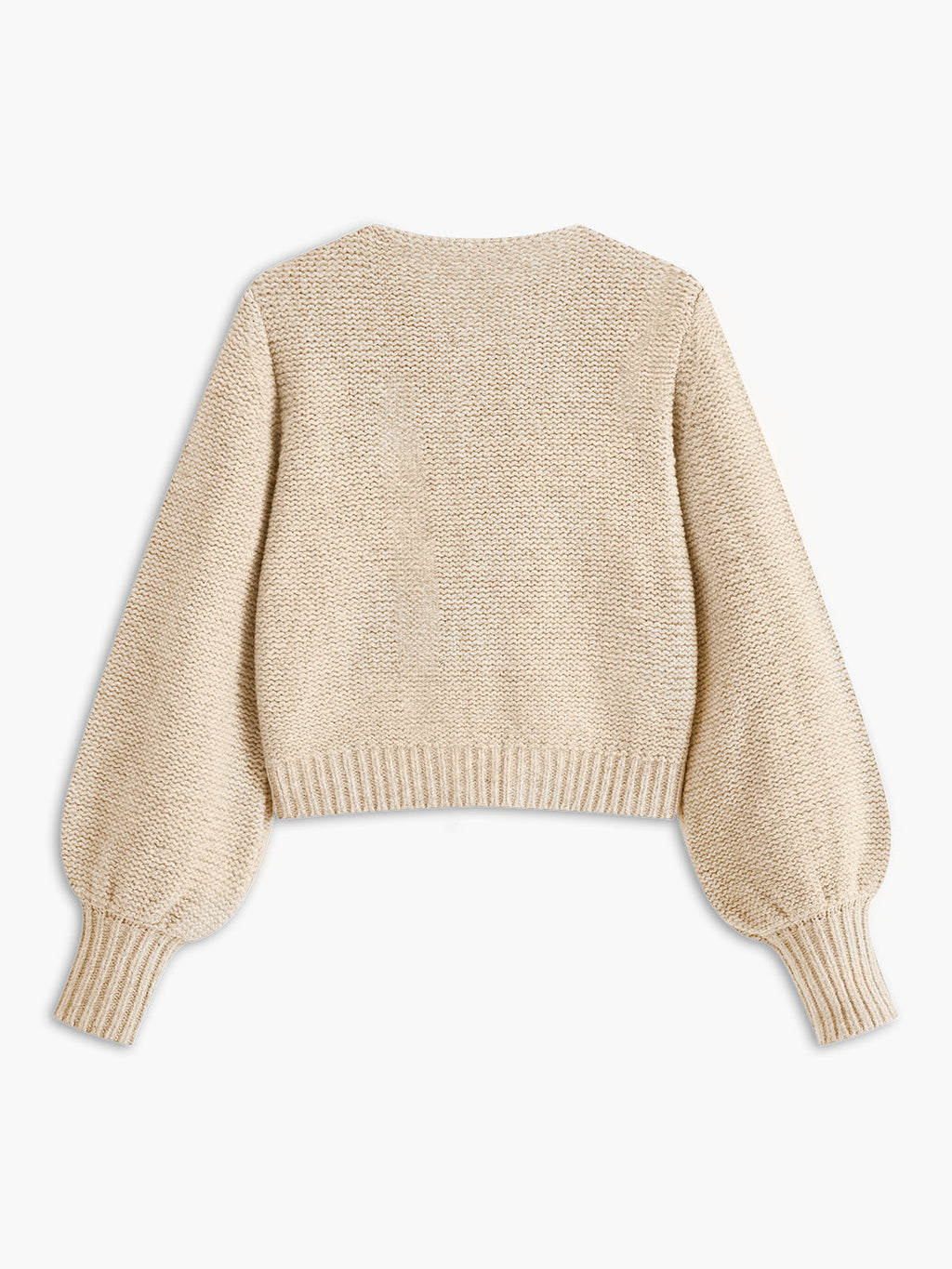 Cardigan Gris À Manches Bouffantes Pour Femmes | Idéal Pour Superposition