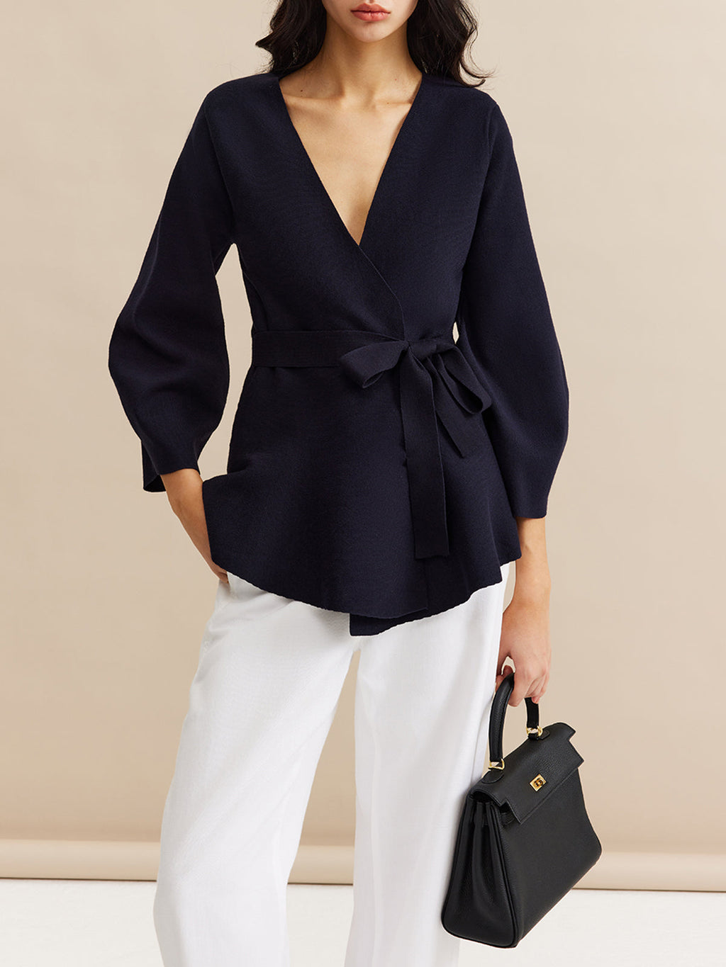 Blouse Portefeuille à Manches Bouffantes pour Femmes | Idéal pour Usage Quotidien et Occasions