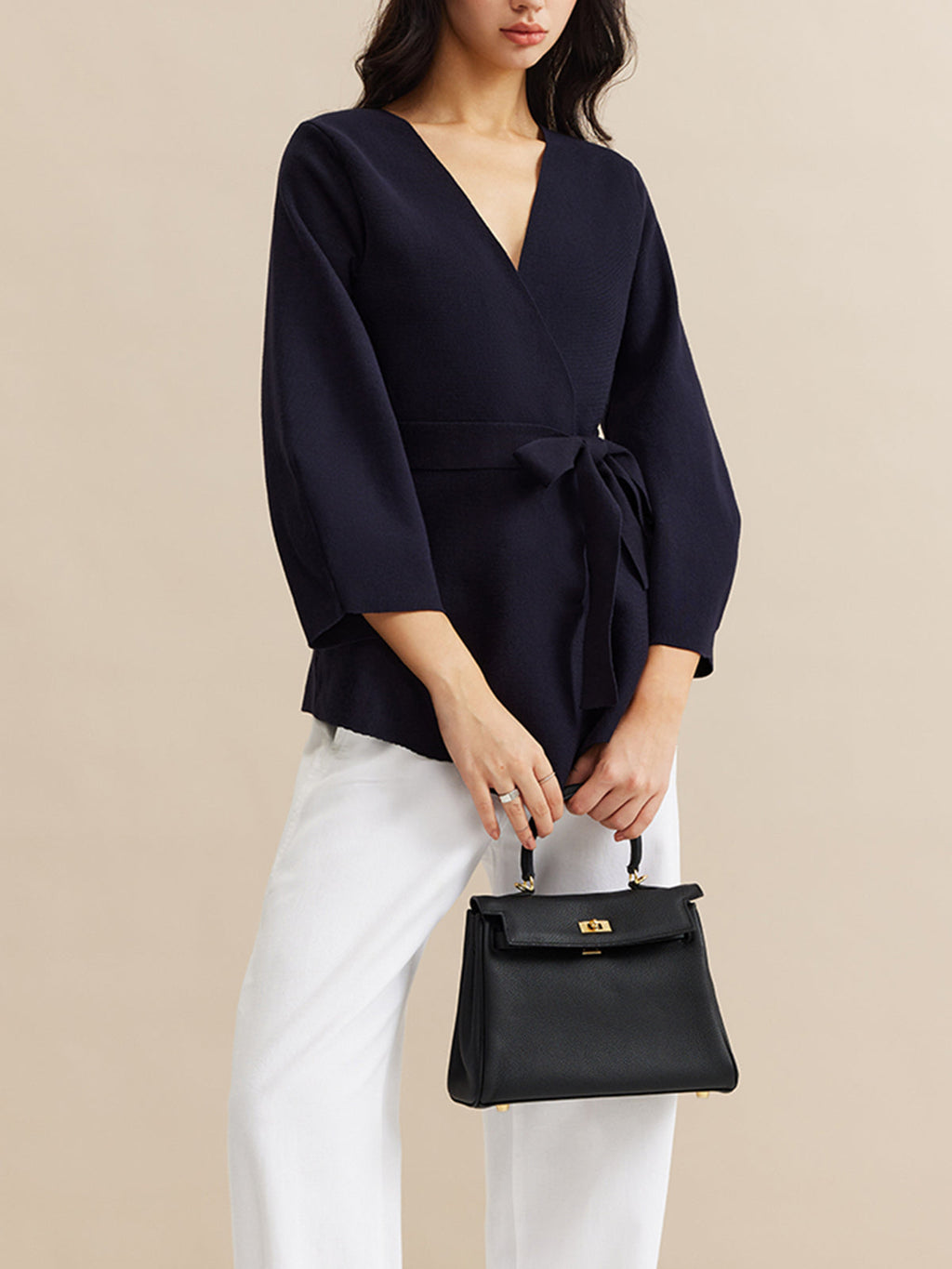Blouse Portefeuille à Manches Bouffantes pour Femmes | Idéal pour Usage Quotidien et Occasions
