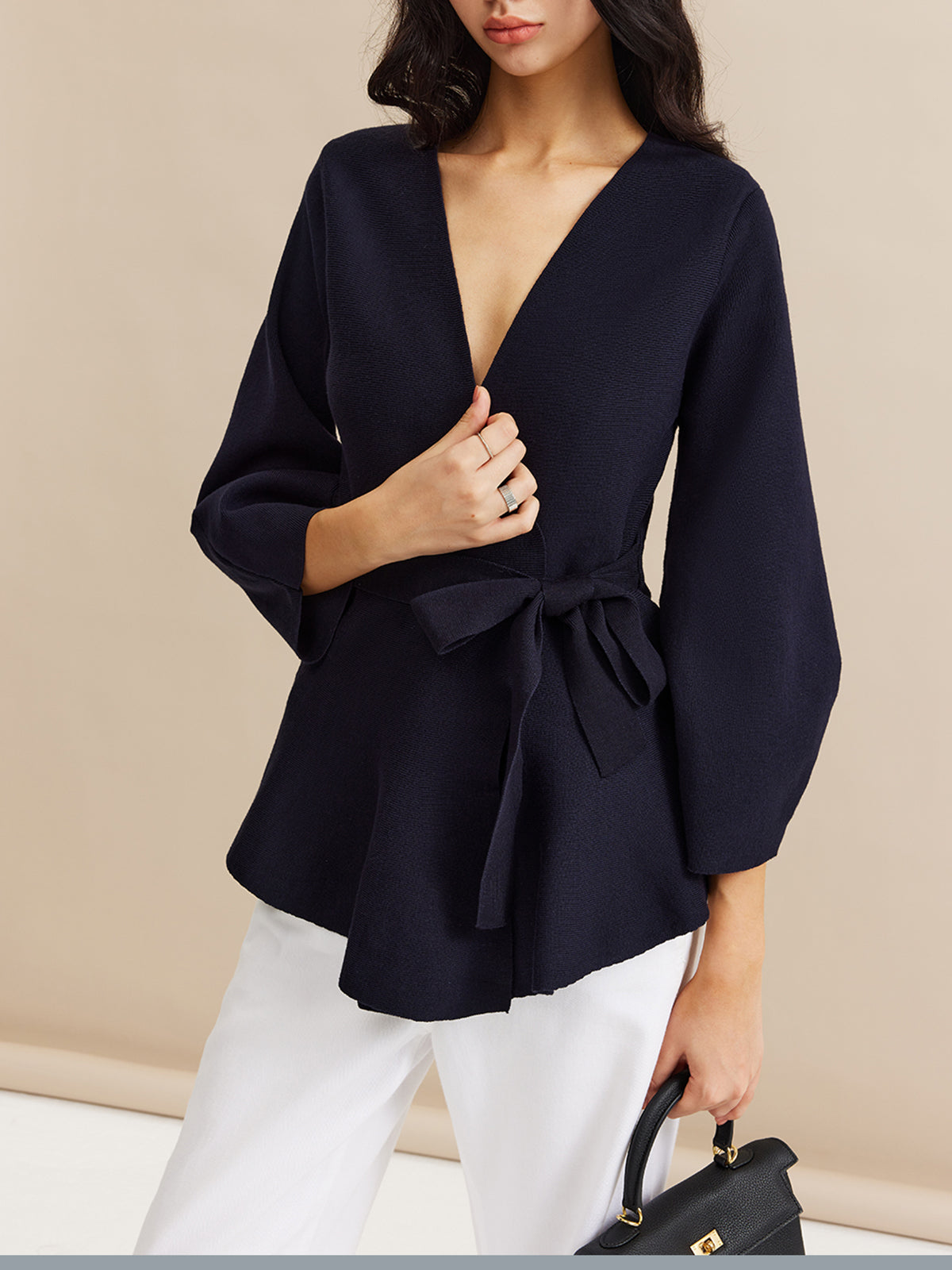 Blouse Portefeuille à Manches Bouffantes pour Femmes | Idéal pour Usage Quotidien et Occasions