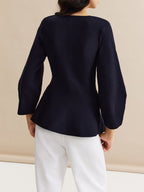 Blouse Portefeuille à Manches Bouffantes pour Femmes | Idéal pour Usage Quotidien et Occasions