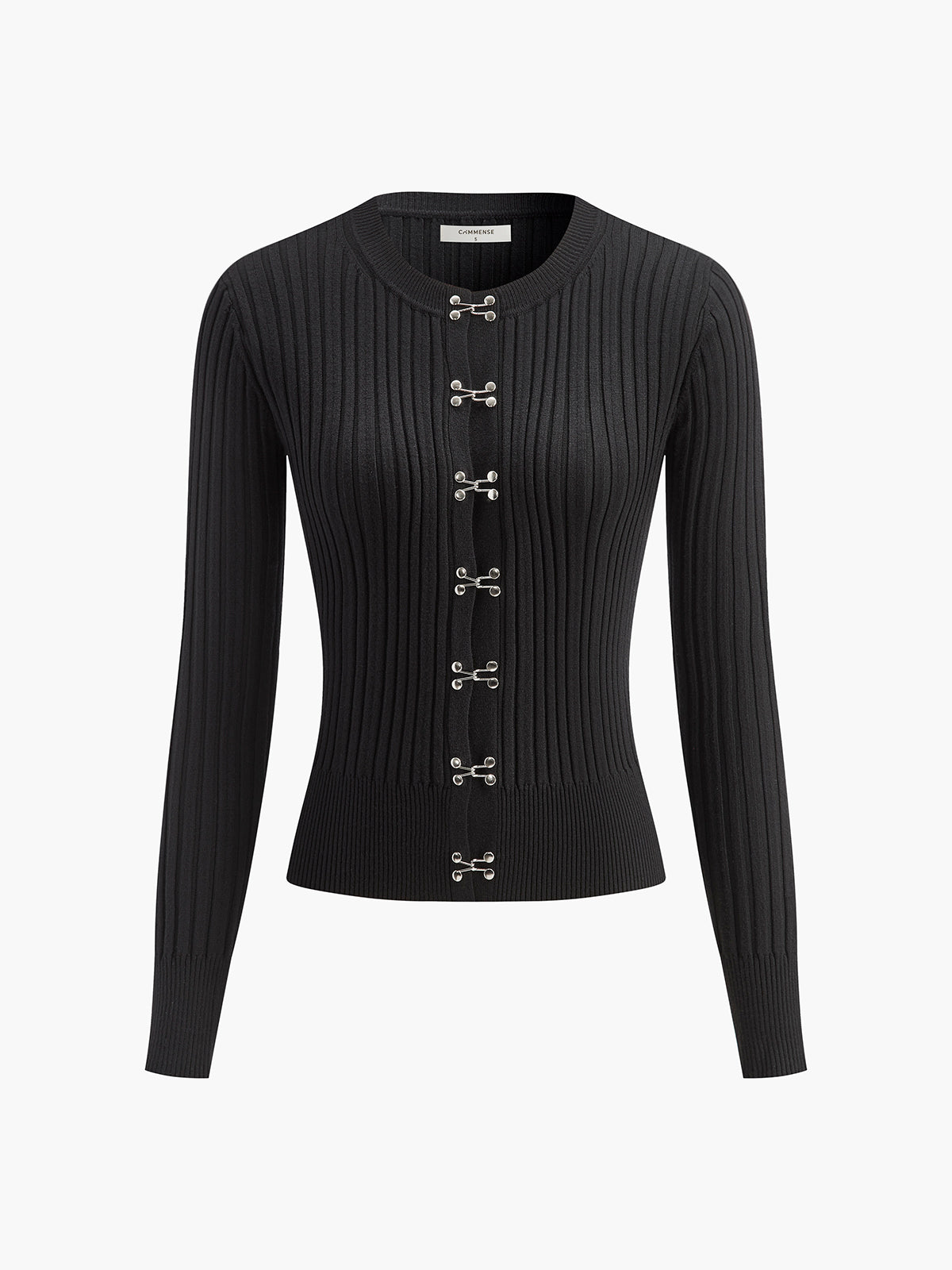 Cardigan Ajusté Avec Fermetures Métalliques Pour Femmes | Idéal Pour Superposition