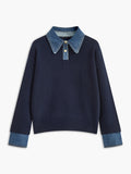 Pull-over 2-en-1 avec Panneau à Revers pour Femme | Idéal pour Usage Quotidien et Bureau