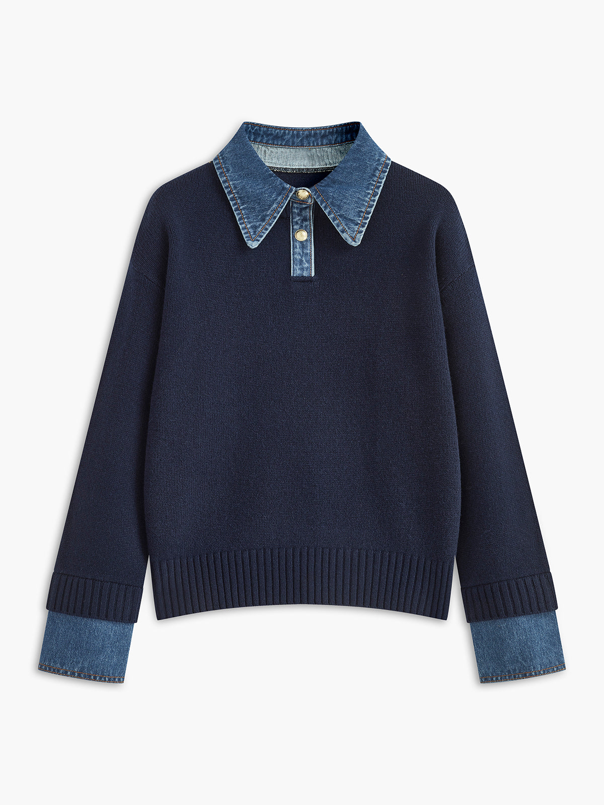 Pull-over 2-en-1 avec Panneau à Revers pour Femme | Idéal pour Usage Quotidien et Bureau