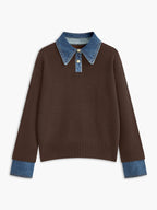 Pull-over 2-en-1 avec Panneau à Revers pour Femme | Idéal pour Usage Quotidien et Bureau
