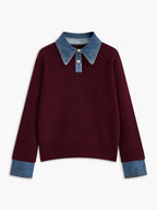 Pull-over 2-en-1 avec Panneau à Revers pour Femme | Idéal pour Usage Quotidien et Bureau