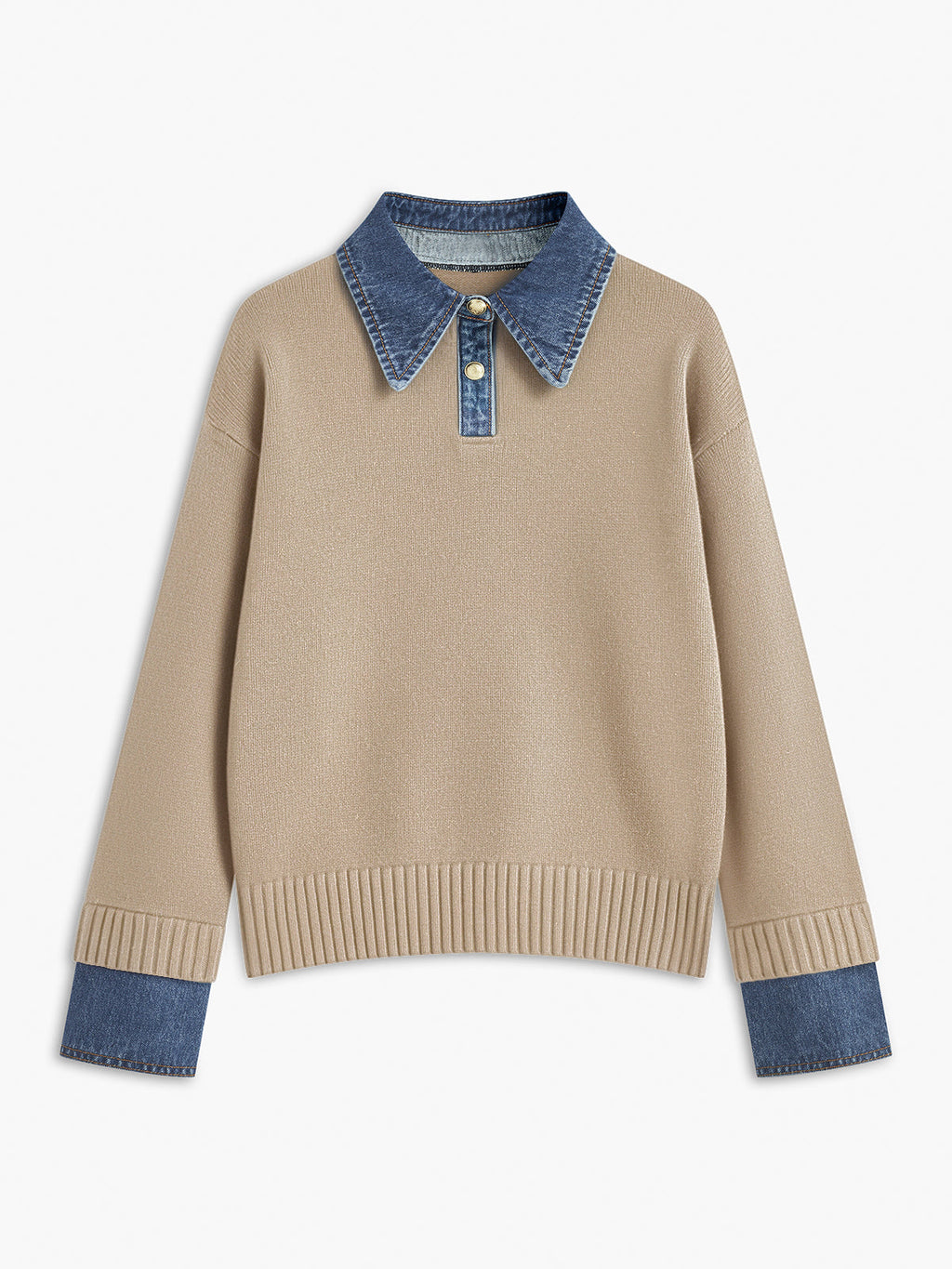 Pull-over 2-en-1 avec Panneau à Revers pour Femme | Idéal pour Usage Quotidien et Bureau
