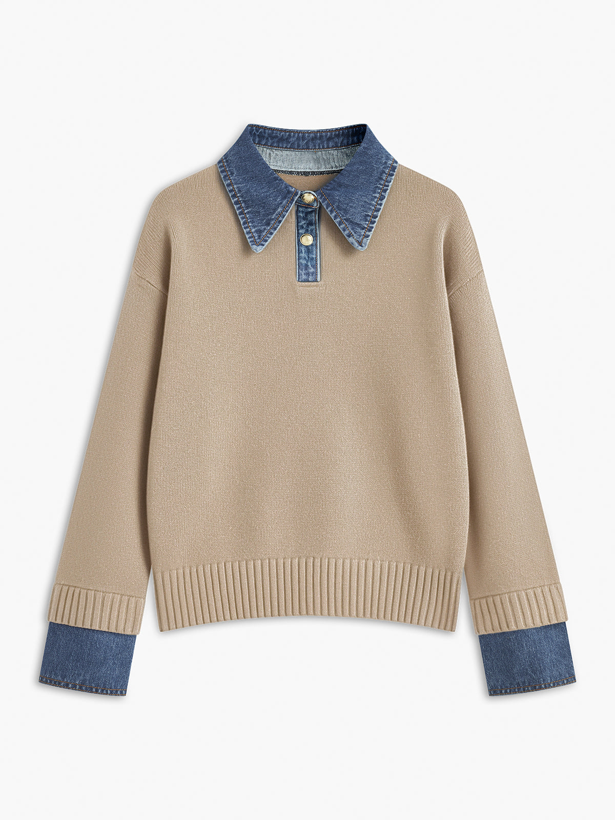Pull-over 2-en-1 avec Panneau à Revers pour Femme | Idéal pour Usage Quotidien et Bureau