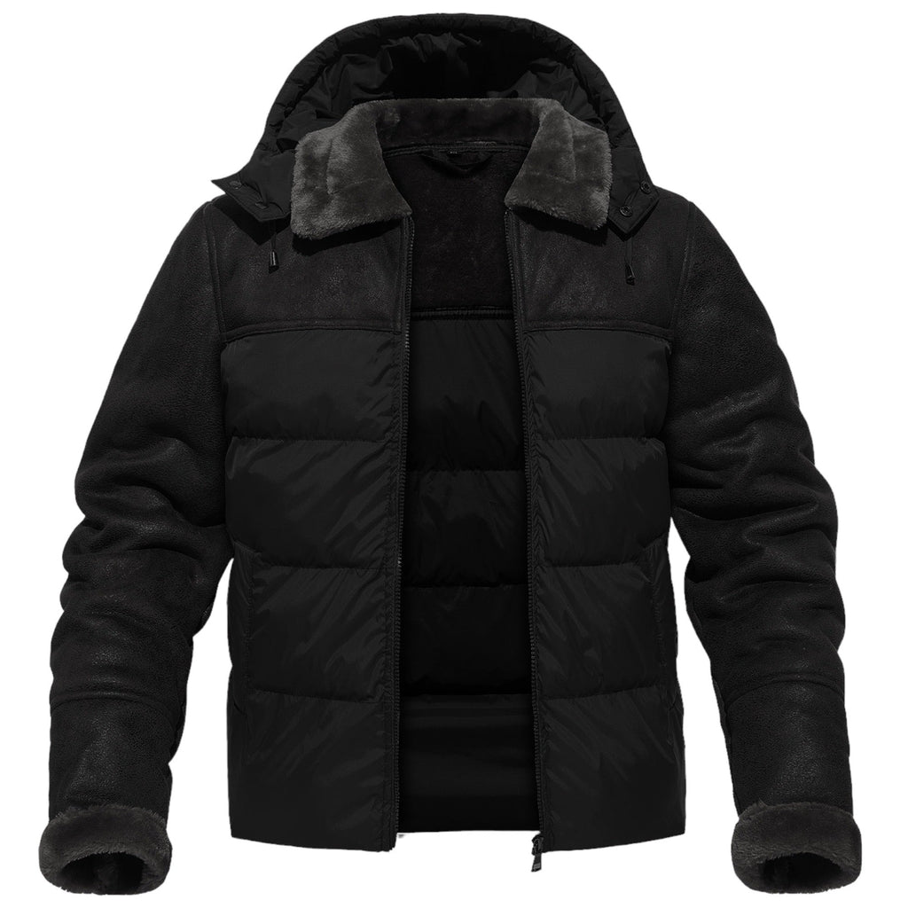 Doudoune D'Hiver avec Capuche Amovible pour Hommes | Idéale pour Les Journées Froides