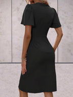 Robe Portefeuille Avec Col En V Pour Femme | Idéale Pour Occasions Et Usage Quotidien