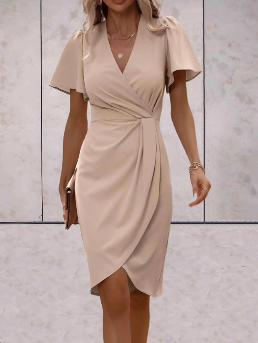 Robe Portefeuille Avec Col En V Pour Femme | Idéale Pour Occasions Et Usage Quotidien