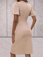 Robe Portefeuille Avec Col En V Pour Femme | Idéale Pour Occasions Et Usage Quotidien