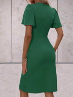 Robe Portefeuille Avec Col En V Pour Femme | Idéale Pour Occasions Et Usage Quotidien