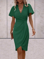 Robe Portefeuille Avec Col En V Pour Femme | Idéale Pour Occasions Et Usage Quotidien