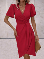 Robe Portefeuille Avec Col En V Pour Femme | Idéale Pour Occasions Et Usage Quotidien