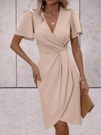 Robe Portefeuille Avec Col En V Pour Femme | Idéale Pour Occasions Et Usage Quotidien