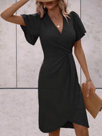 Robe Portefeuille Avec Col En V Pour Femme | Idéale Pour Occasions Et Usage Quotidien