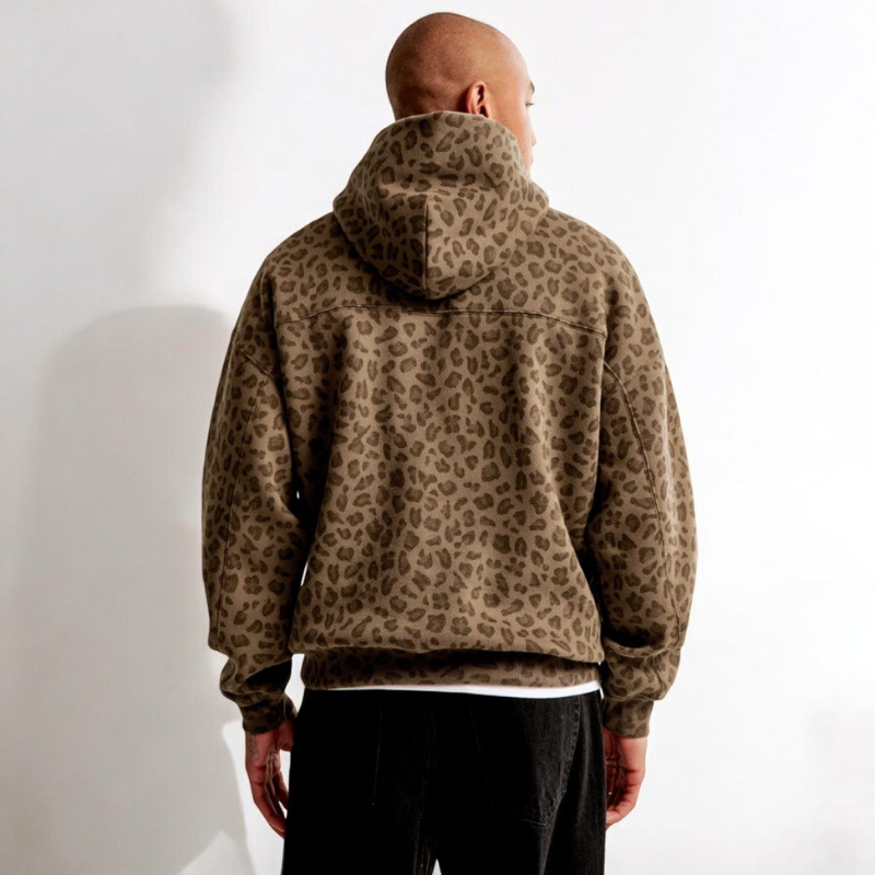Sweat À Capuche À Motif Léopard Pour Hommes | Idéal Pour Un Usage Quotidien
