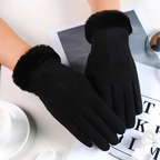 Gants à Finition Douce avec Bordure au Poignet pour Femmes | Idéaux pour les Journées Froides
