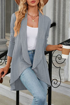 Cardigan Ample à Revers pour Femme | Idéal pour le Quotidien et le Bureau
