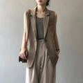 Blazer Sans Manches avec Fermeture à Bouton Unique pour Femme | Idéal pour Le Bureau Et Un Usage Quotidien