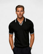 Polo À Col Ouvert Avec Finitions Contrastées Pour Hommes | Idéal Pour La Saison Chaude Et Les Usages Quotidiens