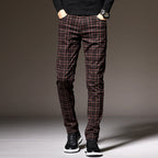 Pantalon À Carreaux avec Coupe Slim Contemporaine pour Adultes | Idéal pour L’Automne