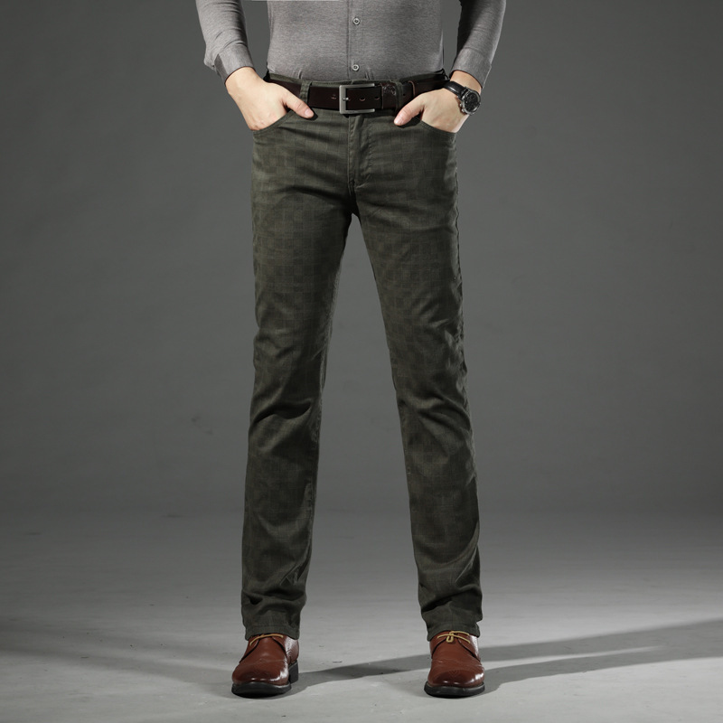 Pantalon À Carreaux avec Coupe Slim Contemporaine pour Adultes | Idéal pour L’Automne