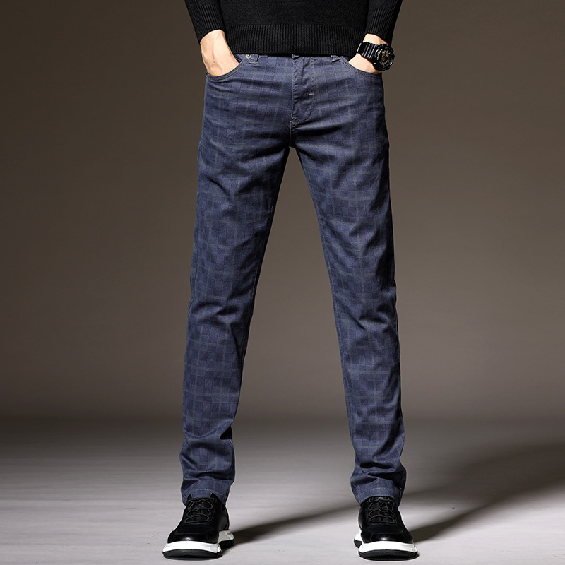Pantalon À Carreaux avec Coupe Slim Contemporaine pour Adultes | Idéal pour L’Automne