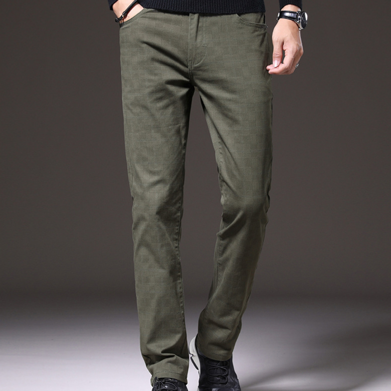 Pantalon À Carreaux avec Coupe Slim Contemporaine pour Adultes | Idéal pour L’Automne