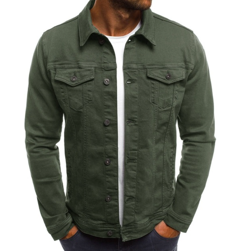 Veste En Jean À Boutons Pour Homme | Idéale Pour Le Printemps